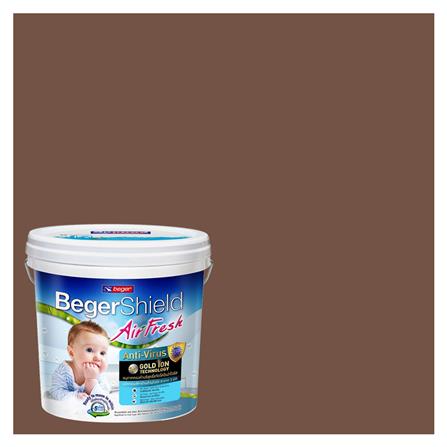สีน้ำทาภายใน BEGER AIRFRESH GOLD สี SADDLEBAG BROWN #178-6 กึ่งเงา 9 ลิตร