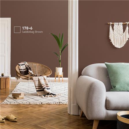 สีน้ำทาภายใน BEGER AIRFRESH GOLD สี SADDLEBAG BROWN #178-6 กึ่งเงา 9 ลิตร_1