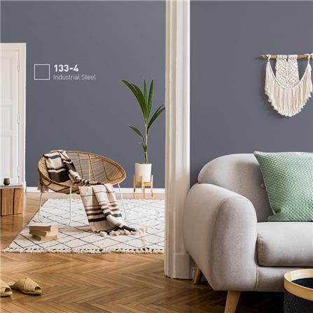 สีน้ำทาภายใน BEGER AIRFRESH GOLD สี INDUSTIRAL STEEL #133-4 กึ่งเงา 9 ลิตร_1