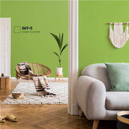 สีน้ำทาภายใน BEGER AIRFRESH GOLD สี SWEET SUMMER #069-5 กึ่งเงา 9 ลิตร_1