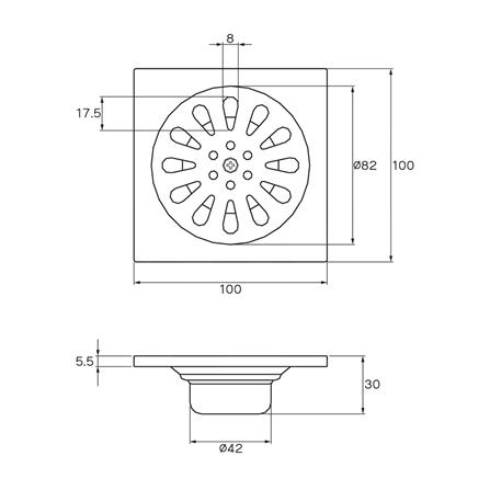 ตะแกรงกันกลิ่น WS FD-4301 4 นิ้ว_2