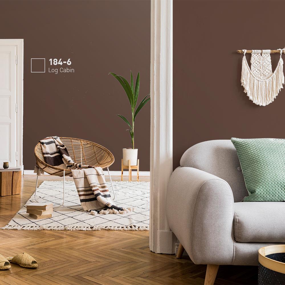 สีน้ำทาภายใน BEGER AIRFRESH GOLD สี LOG CABIN #184-6 กึ่งเงา 9 ลิตร