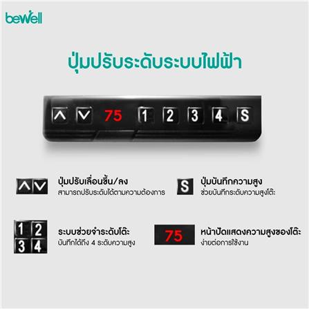 D.I.Y. โต๊ะทำงานปรับระดับ BEWELL ERGO 120X60 ซม. สีขาว_2