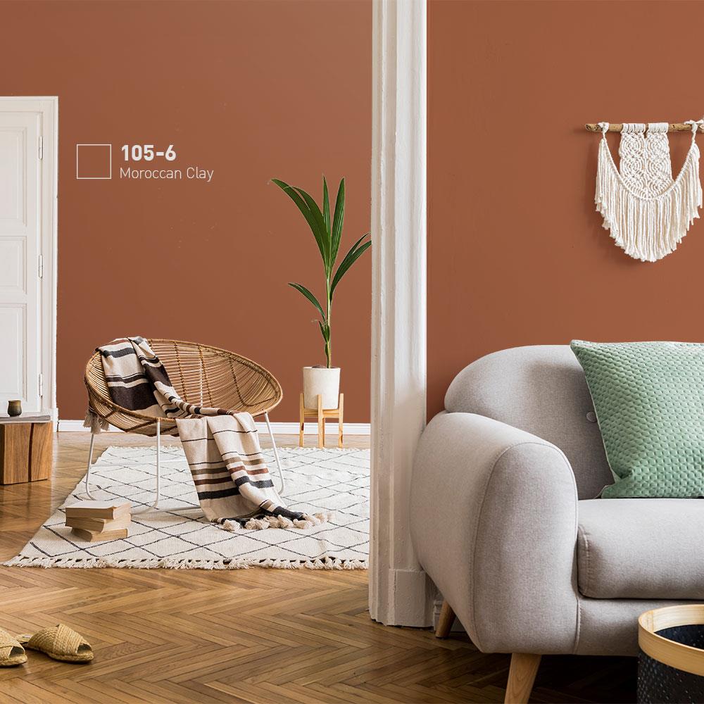 สีน้ำทาภายใน BEGER AIRFRESH GOLD สี MOROCCAN CLAY #105-6 กึ่งเงา 9 ลิตร