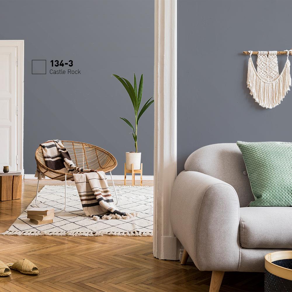 สีน้ำทาภายใน BEGER AIRFRESH GOLD สี CASTLE ROCK #134-3 กึ่งเงา 9 ลิตร