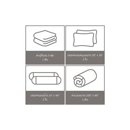 ชุดผ้าปูที่นอน 5 ฟุต 6 ชิ้น  FACINO SOLID SF058_5