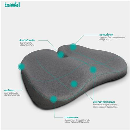 เบาะรองนั่ง BEWELL EC02-CT สีเทา_3