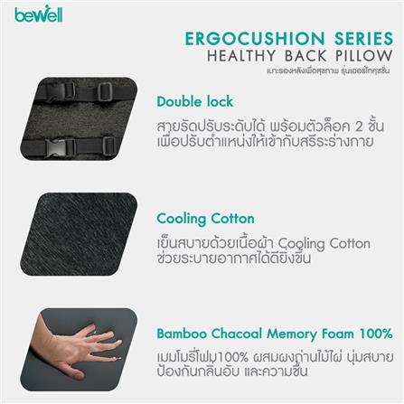 เบาะรองหลัง BEWELL EC01-CT สีเทา_3