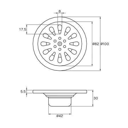 ตะแกรงกันกลิ่น WS FD-4302 4 นิ้ว_2