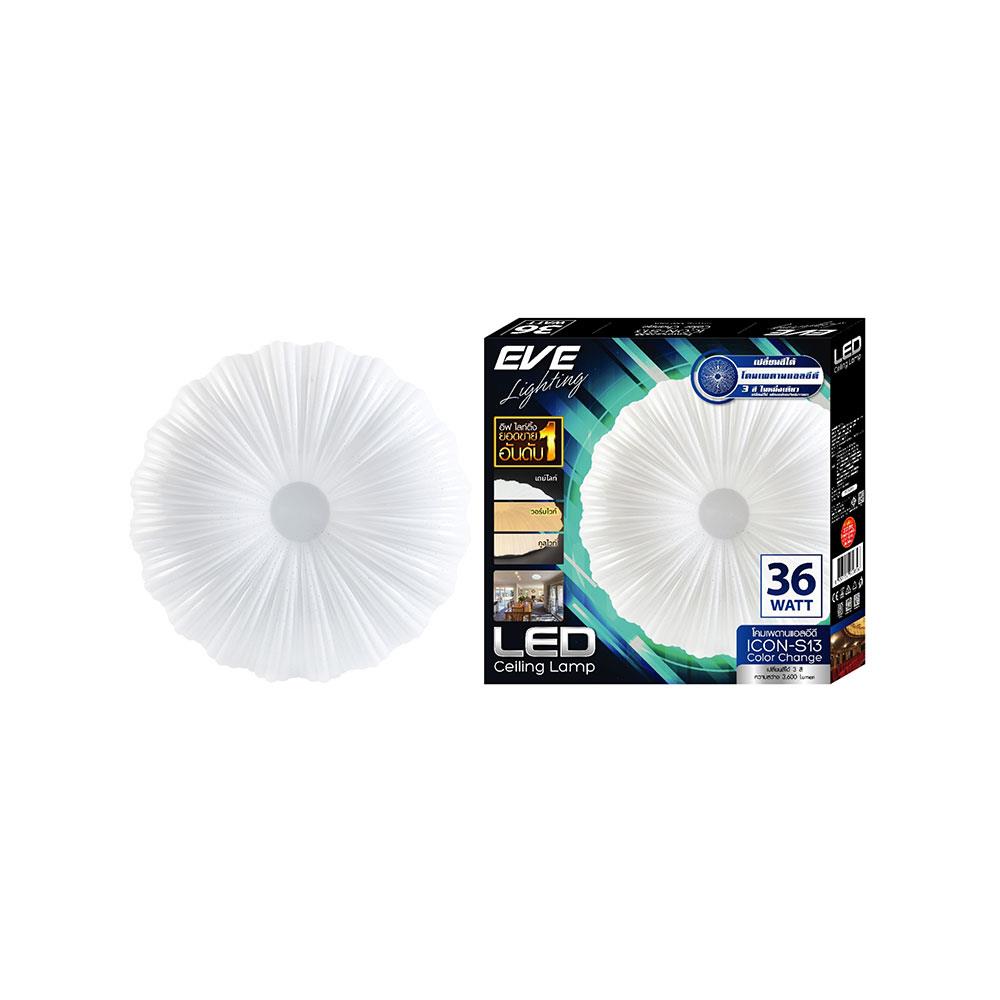 ไฟเพดาน LED EVE 570856 15 นิ้ว 36 วัตต์ DAYLIGHT/COOL WHITE/WARM WHITE สีขาว