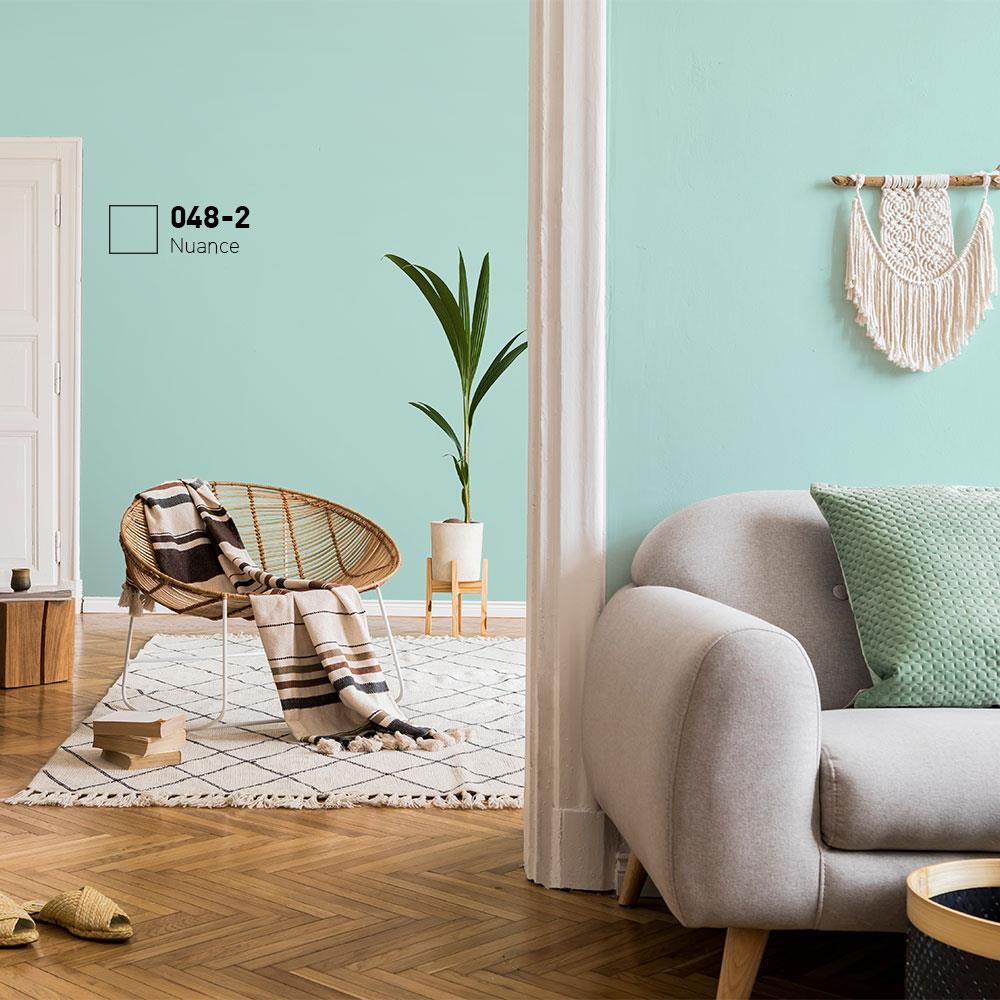 สีน้ำทาภายใน BEGER AIRFRESH GOLD สี NUANCE #048-2 กึ่งเงา 9 ลิตร