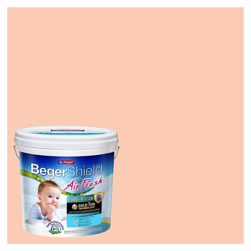 สีน้ำทาภายใน BEGER AIRFRESH GOLD สี DOMINIGUE #107-3 กึ่งเงา 9 ลิตร