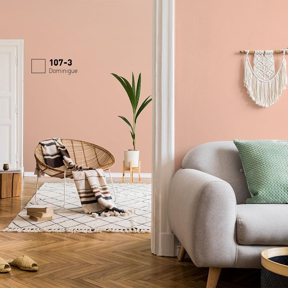 สีน้ำทาภายใน BEGER AIRFRESH GOLD สี DOMINIGUE #107-3 กึ่งเงา 9 ลิตร