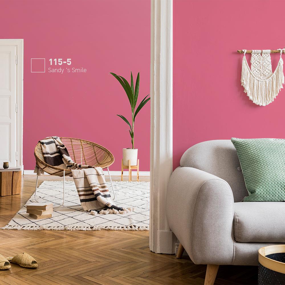 สีน้ำทาภายใน BEGER AIRFRESH GOLD สี SANDY'S SMILE #115-5 กึ่งเงา 9 ลิตร