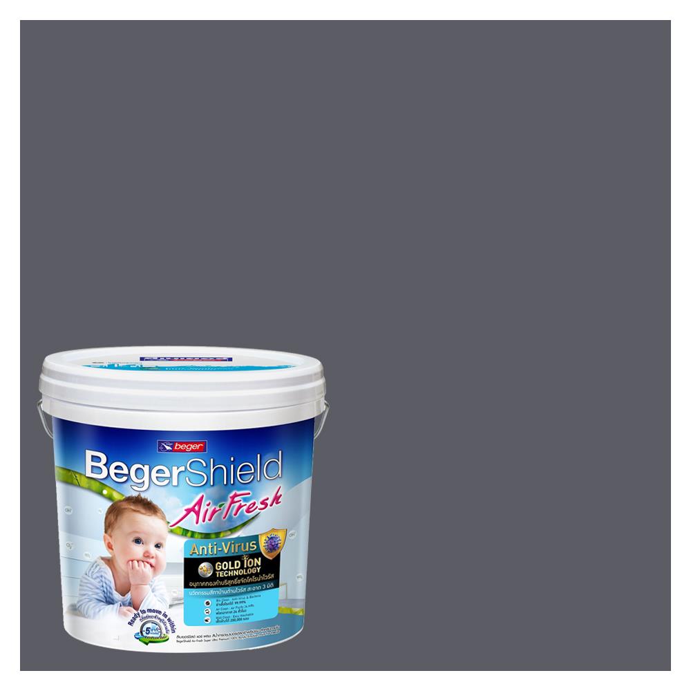 สีน้ำทาภายใน BEGER AIRFRESH GOLD สี MASON GRAY #134-5 กึ่งเงา 9 ลิตร