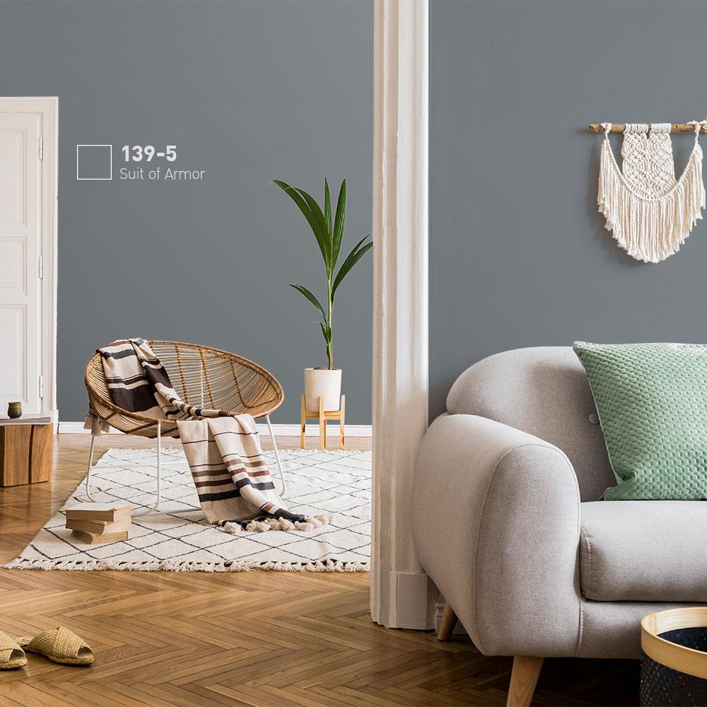 สีน้ำทาภายใน BEGER AIRFRESH GOLD สี SUIT OF ARMOR #139-5 กึ่งเงา 9 ลิตร