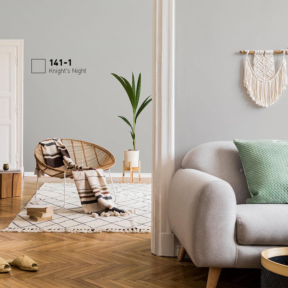 สีน้ำทาภายใน BEGER AIRFRESH GOLD สี KNIGHT'S NIGHT #141-1 กึ่งเงา 9 ลิตร