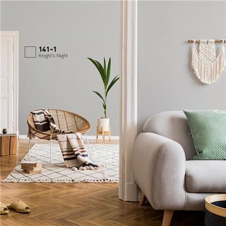 สีน้ำทาภายใน BEGER AIRFRESH GOLD สี KNIGHT'S NIGHT #141-1 กึ่งเงา 9 ลิตร_1