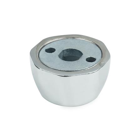 ตัวรับท่อกลม DEXZON PHZ-34 SKP สีโครม แพ็ก 2 ชิ้น_2