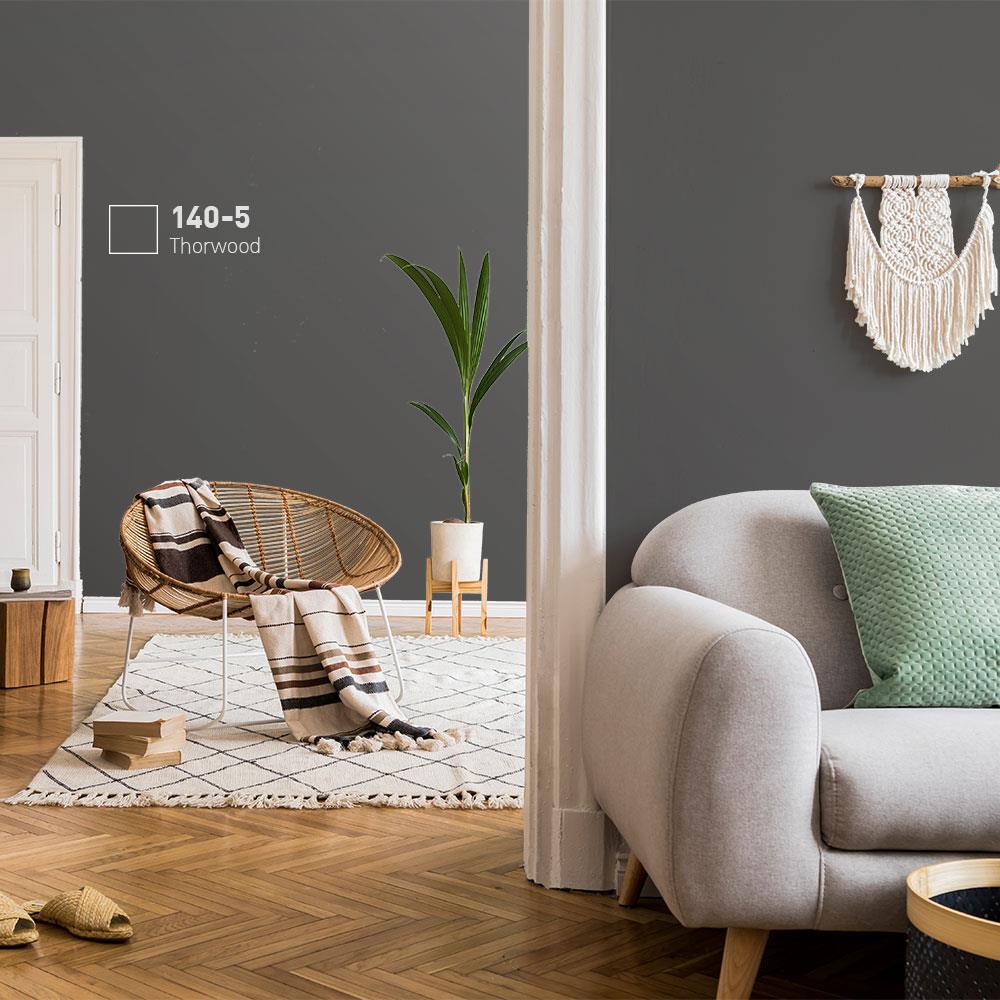 สีน้ำทาภายใน BEGER AIRFRESH GOLD สี THORWOOD #140-5 กึ่งเงา 9 ลิตร