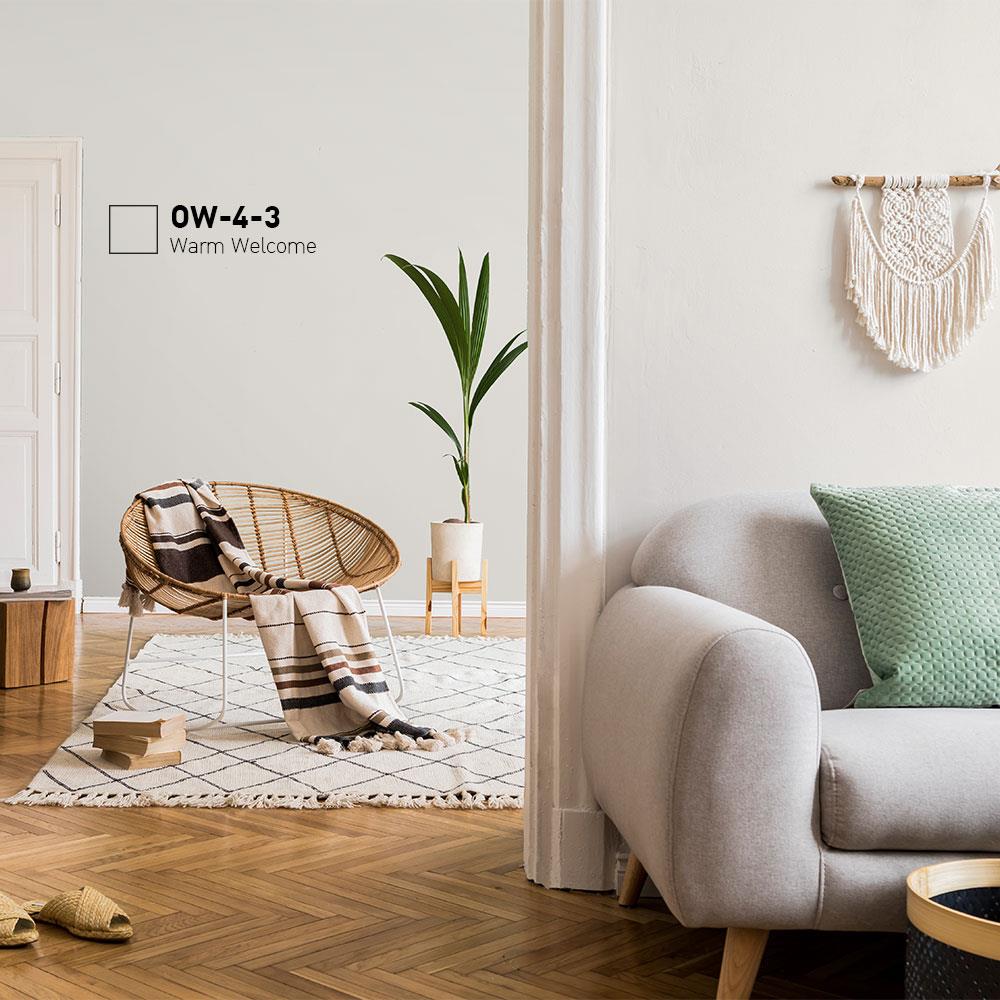 สีน้ำทาภายใน BEGER AIRFRESH GOLD สี WARM WELCOME #OW-4-3 กึ่งเงา 9 ลิตร