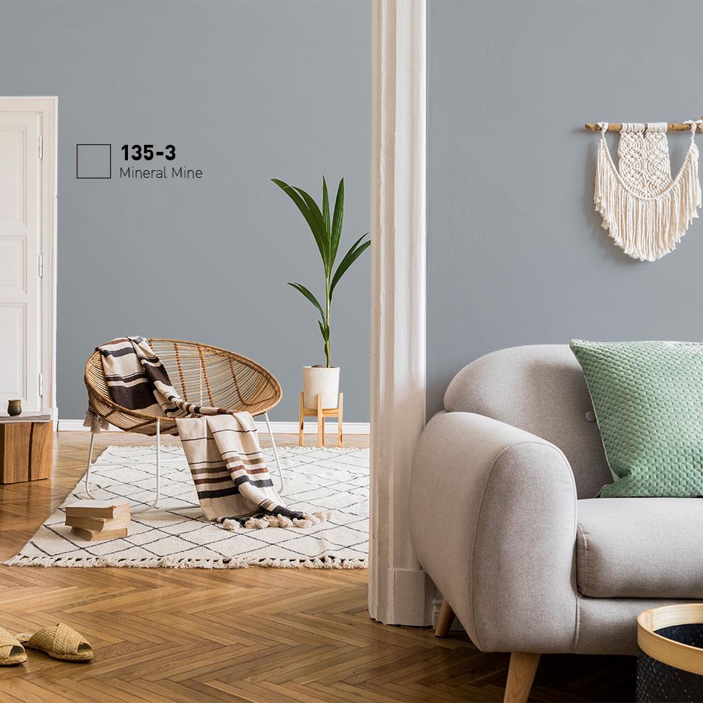 สีน้ำทาภายใน BEGER AIRFRESH GOLD สี MINERAL MINE #135-3 กึ่งเงา 9 ลิตร