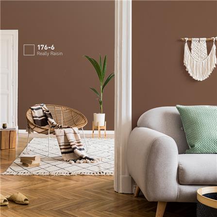 สีน้ำทาภายใน BEGER AIRFRESH GOLD สี REALLY RAISIN #176-6 กึ่งเงา 9 ลิตร_1