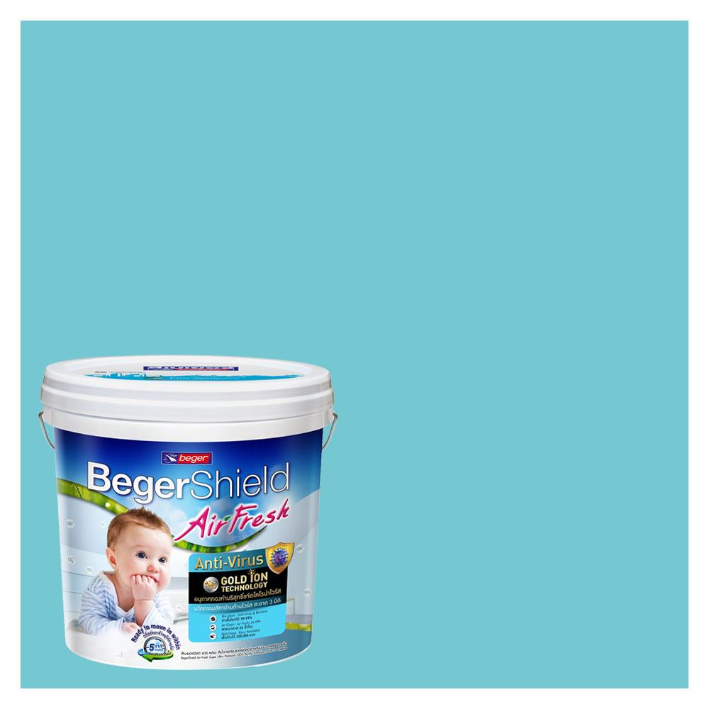 สีน้ำทาภายใน BEGER AIRFRESH GOLD สี DOLPHININE BAY #041-4 กึ่งเงา 9 ลิตร