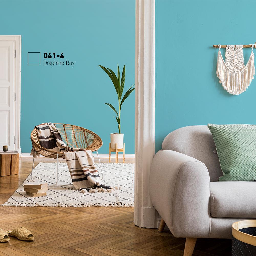 สีน้ำทาภายใน BEGER AIRFRESH GOLD สี DOLPHININE BAY #041-4 กึ่งเงา 9 ลิตร