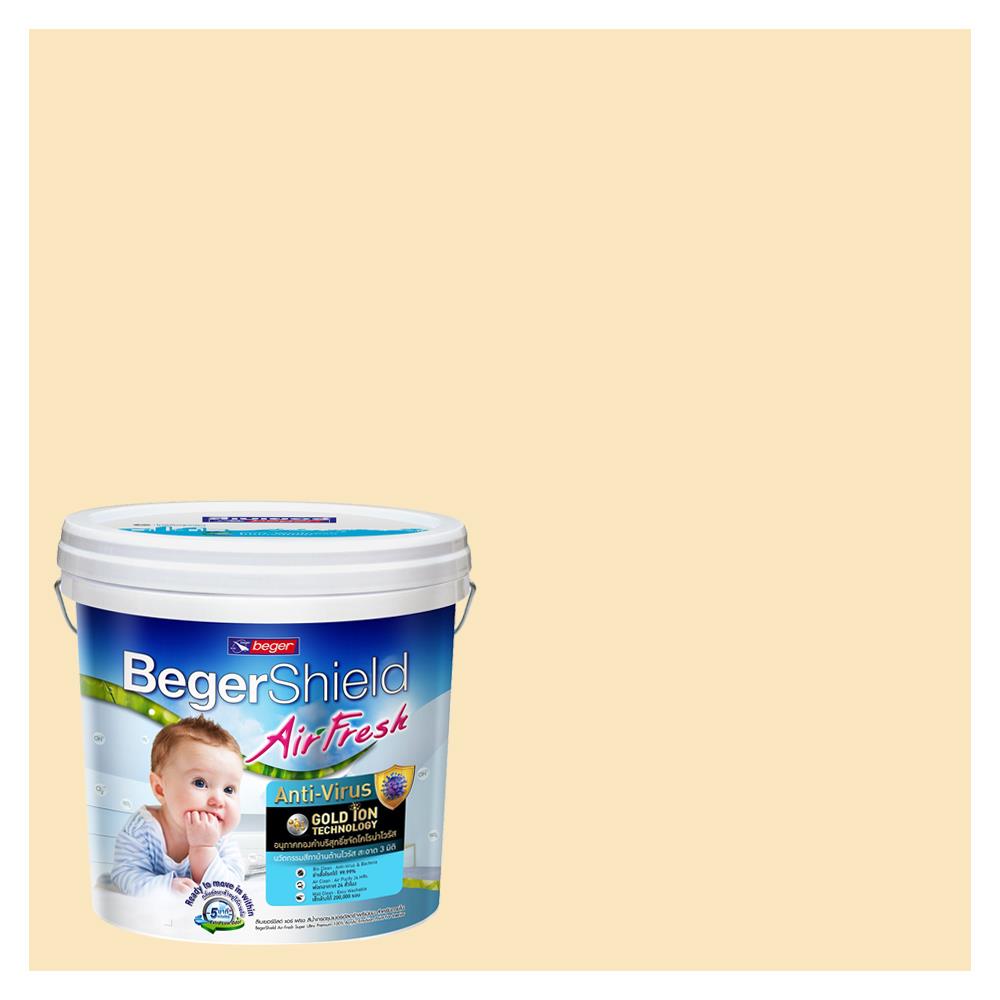 สีน้ำทาภายใน BEGER AIRFRESH GOLD สี LEMON LEAF #099-3 กึ่งเงา 9 ลิตร