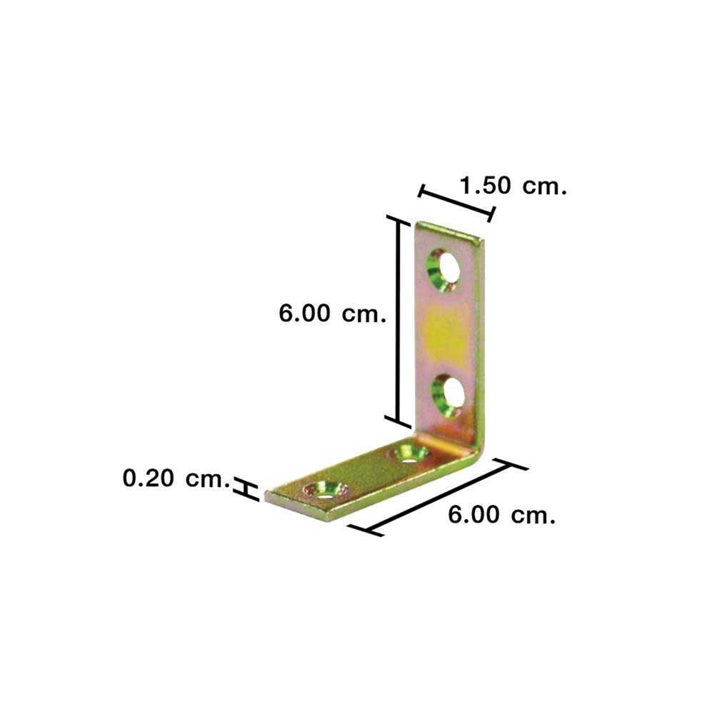 เหล็กฉากตัว L DEXZON SA-1560 4 รู แพ็ก 5 ชิ้น
