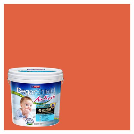 สีน้ำทาภายใน BEGER AIRFRESH GOLD สี EMBER'D GLOW #107-6 กึ่งเงา 9 ลิตร