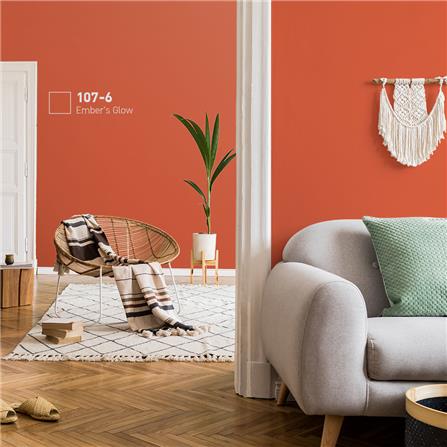 สีน้ำทาภายใน BEGER AIRFRESH GOLD สี EMBER'D GLOW #107-6 กึ่งเงา 9 ลิตร_1