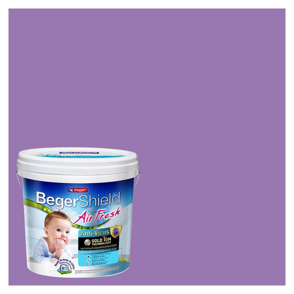 สีน้ำทาภายใน BEGER AIRFRESH GOLD สี WISTERIA WAY #005-5 กึ่งเงา 9 ลิตร