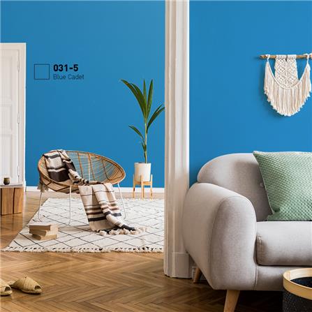 สีน้ำทาภายใน BEGER AIRFRESH GOLD สี BLUE CADET #031-5 กึ่งเงา 9 ลิตร_1