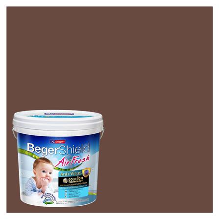 สีน้ำทาภายใน BEGER AIRFRESH GOLD สี EASTERN BROWNSTONE #186-6 กึ่งเงา 9 ลิตร_0