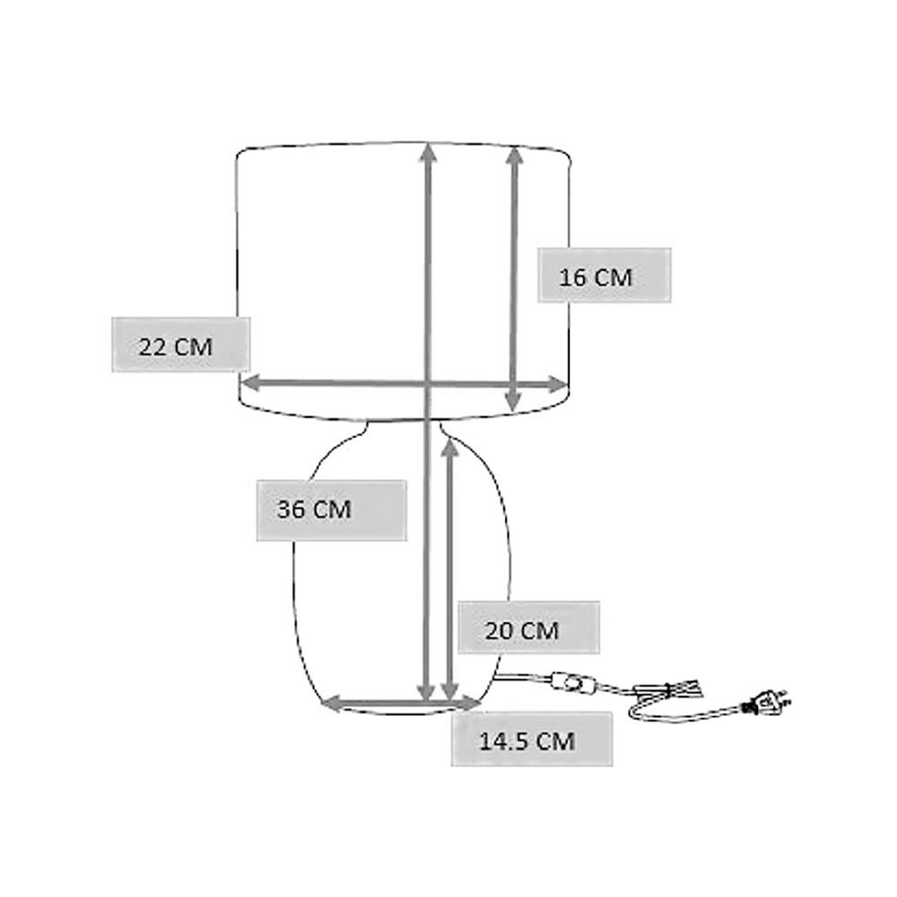 ไฟตั้งโต๊ะ CARINI DH4562-LB สีขาว/น้ำตาล