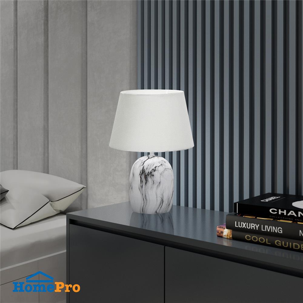 ไฟตั้งโต๊ะ CARINI DE3682M-WH สีขาว/ดำ