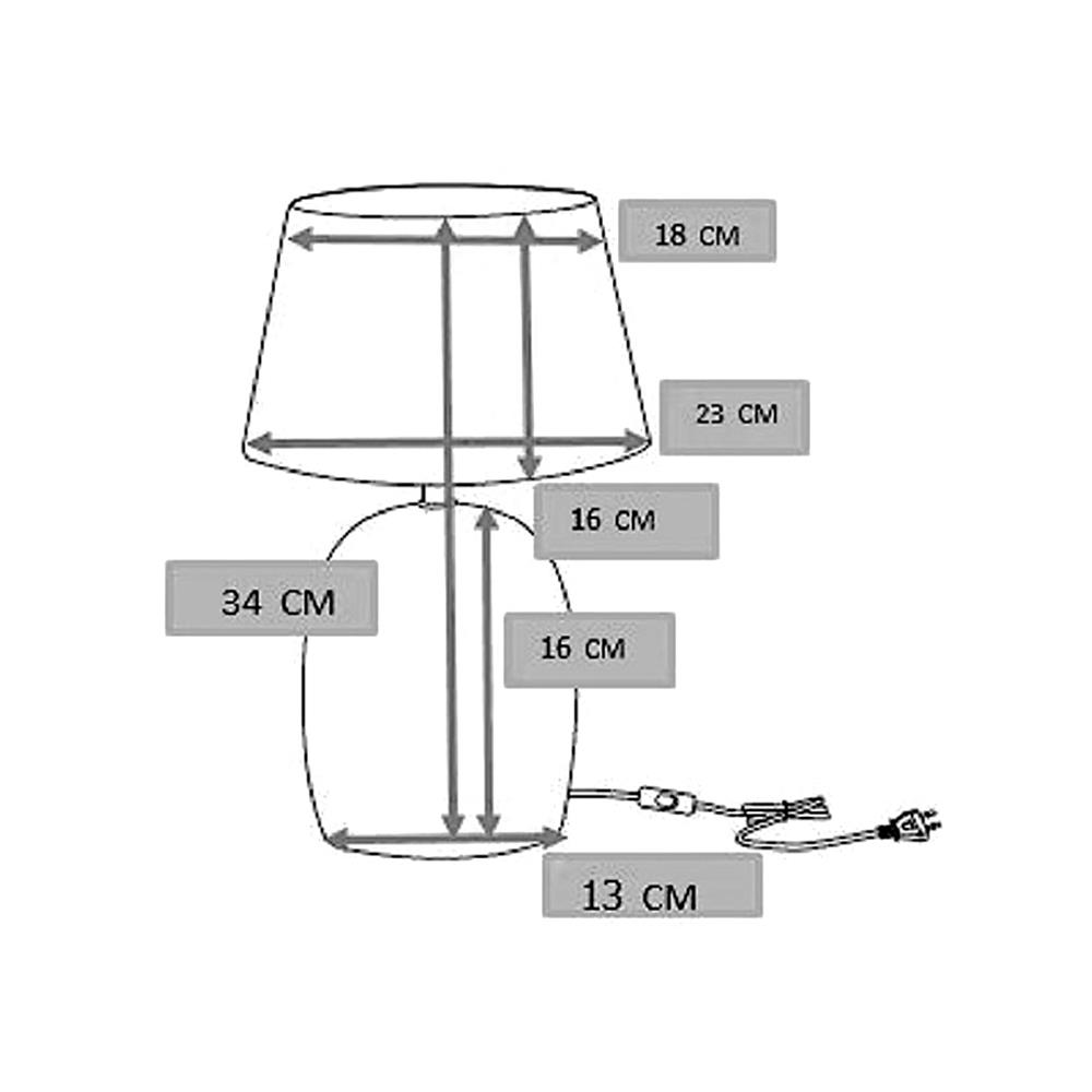 ไฟตั้งโต๊ะ CARINI DE3682M-WH สีขาว/ดำ