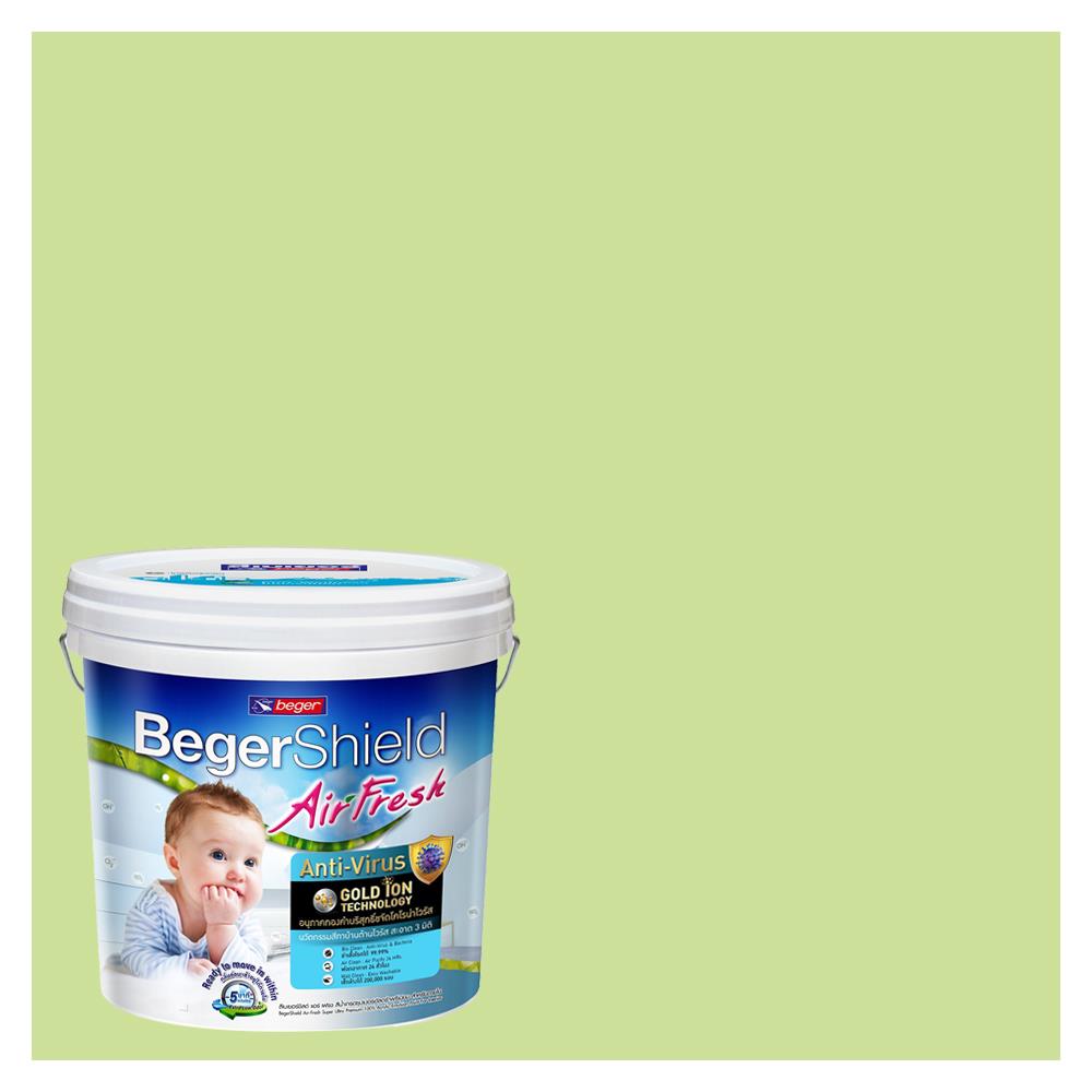 สีน้ำทาภายใน BEGER AIRFRESH GOLD สี BURSTING WITH TASTE #069-4 กึ่งเงา 9 ลิตร