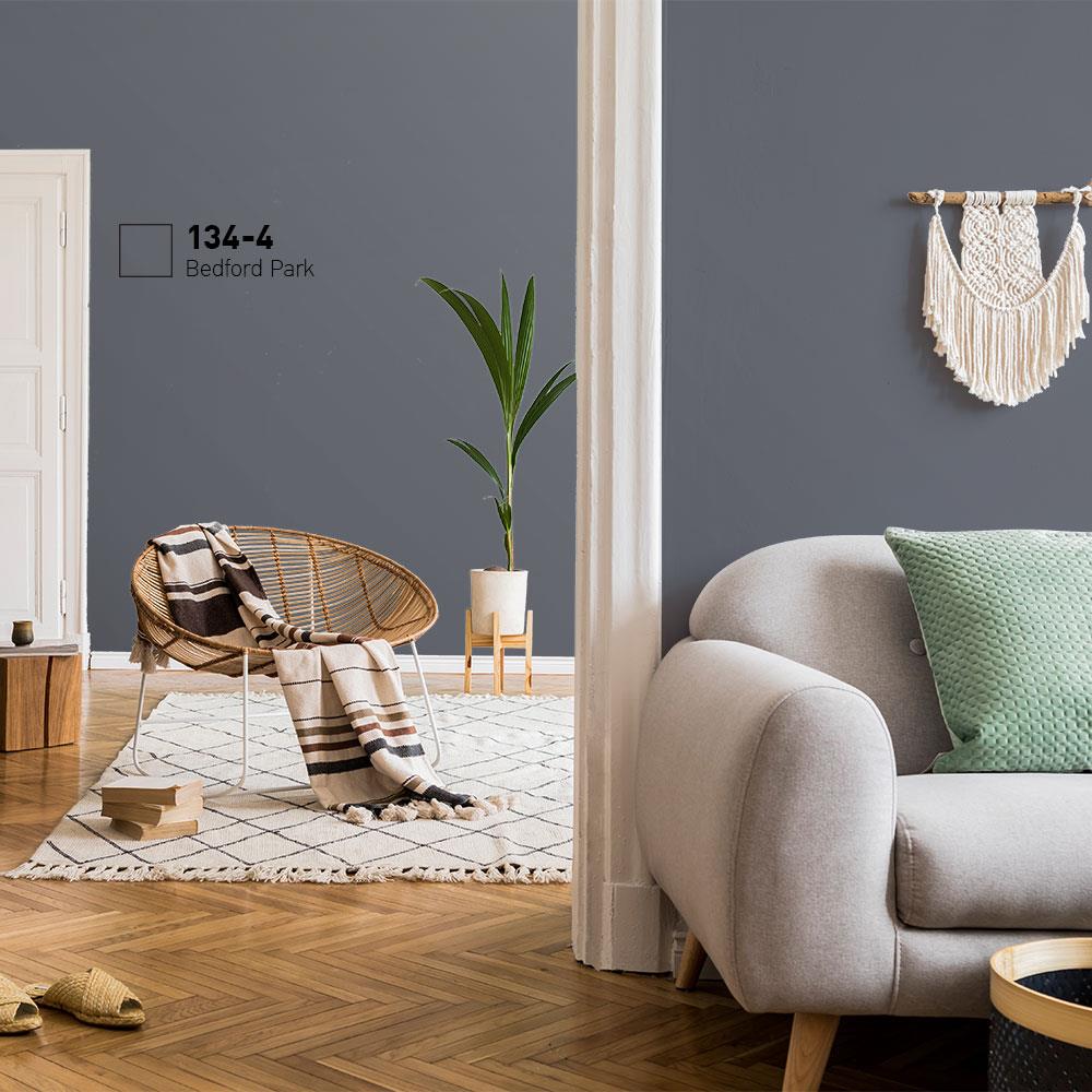 สีน้ำทาภายใน BEGER AIRFRESH GOLD สี BEDFORD PARK #134-4 กึ่งเงา 9 ลิตร