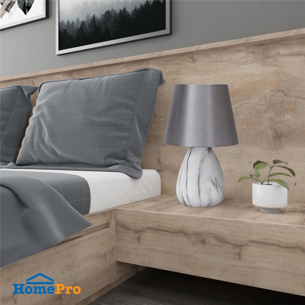 ไฟตั้งโต๊ะ CARINI DE40M-GY สีเทา/ขาว/ดำ