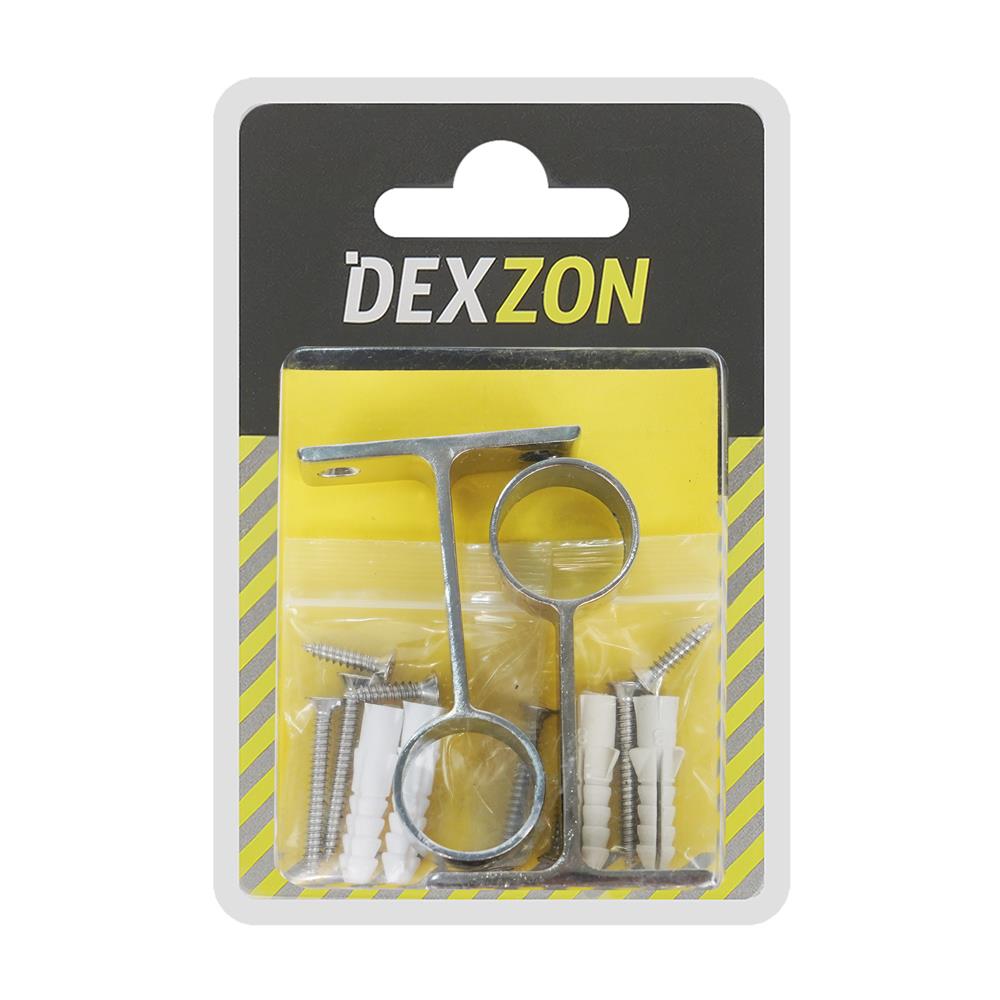 ตัวรับท่อกลมกลวง DEXZON ZPH-10 SKP สีโครม แพ็ก 2 ชิ้น