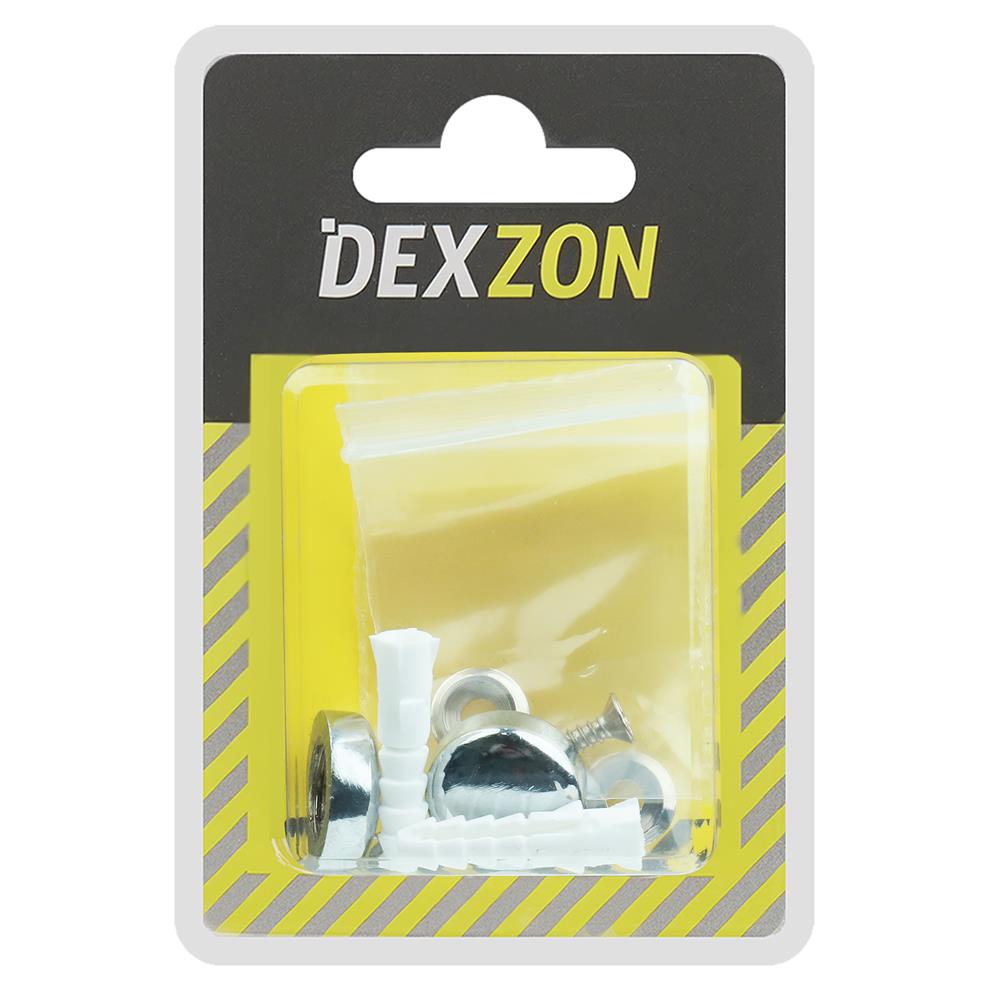 ตัวยึดกระจก DEXZON MZ-19 สีโครม แพ็ก 2 ชิ้น