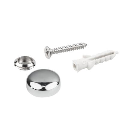 ตัวยึดกระจก DEXZON MZ-19 สีโครม แพ็ก 2 ชิ้น