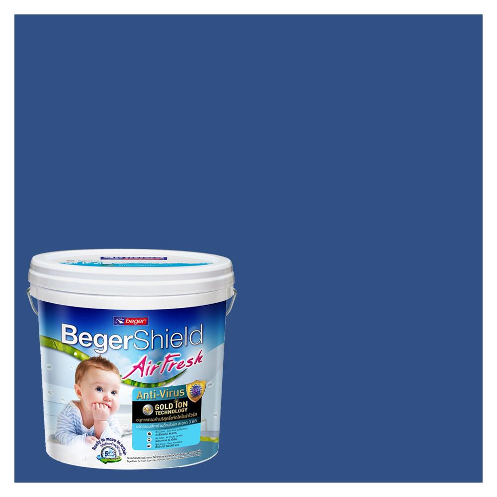 สีน้ำทาภายใน BEGER AIRFRESH GOLD สี BOYSCOUT BLUE #031-6 กึ่งเงา 9 ลิตร