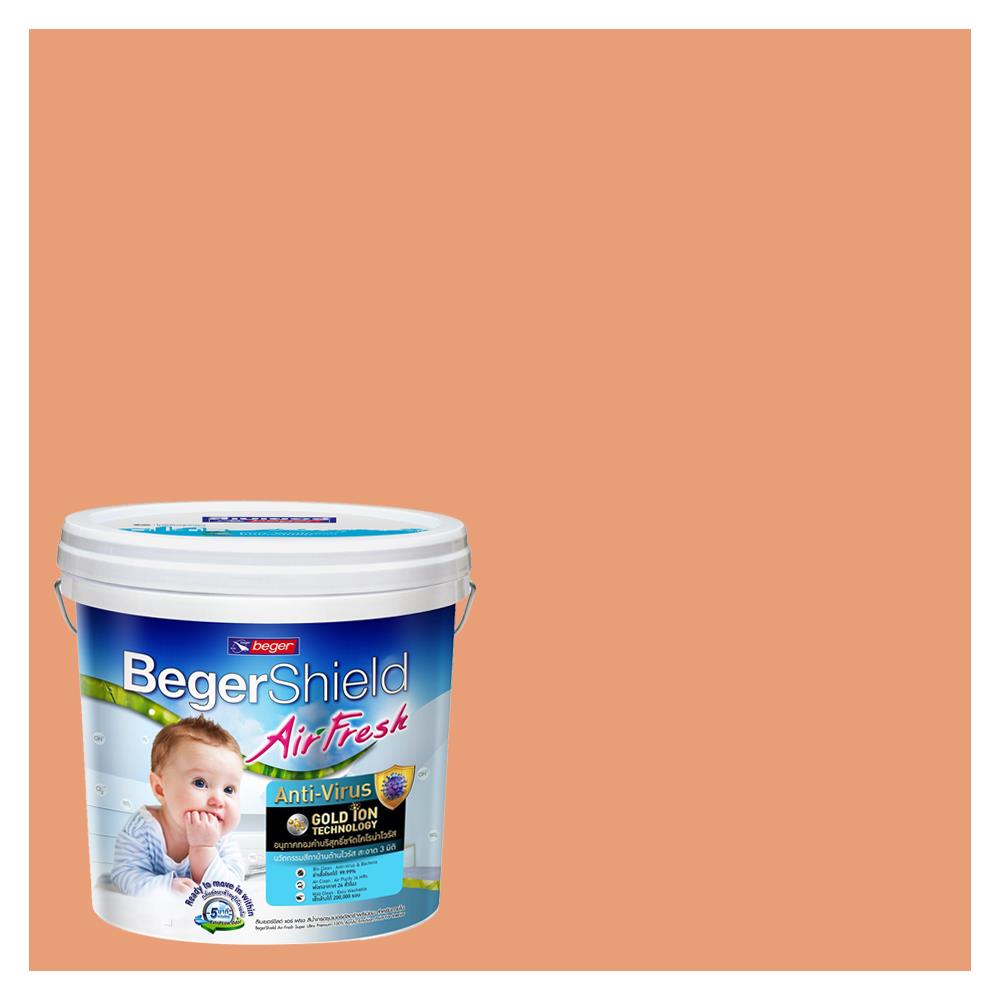 สีน้ำทาภายใน BEGER AIRFRESH GOLD สี NASTURTIUM BLOSSOM #104-5 กึ่งเงา 9 ลิตร