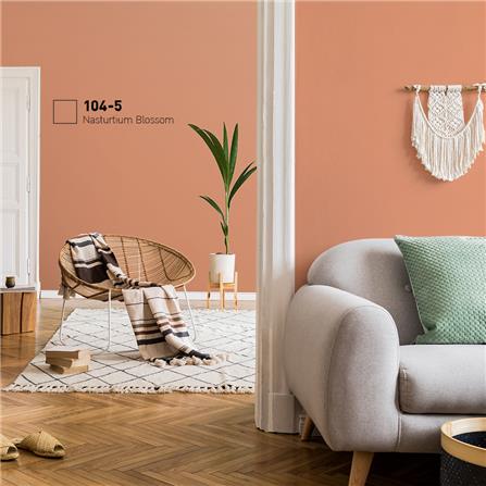 สีน้ำทาภายใน BEGER AIRFRESH GOLD สี NASTURTIUM BLOSSOM #104-5 กึ่งเงา 9 ลิตร_1