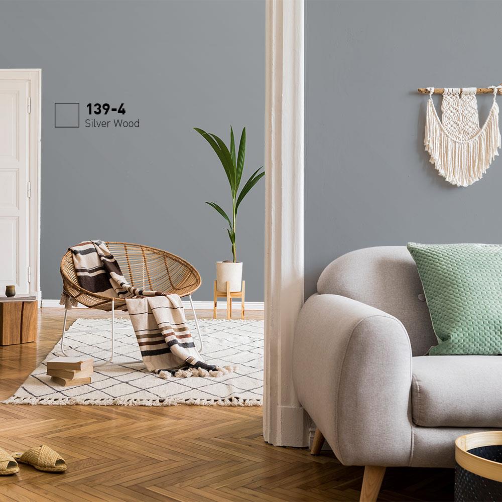 สีน้ำทาภายใน BEGER AIRFRESH GOLD สี SILVER WOOD #139-4 กึ่งเงา 9 ลิตร