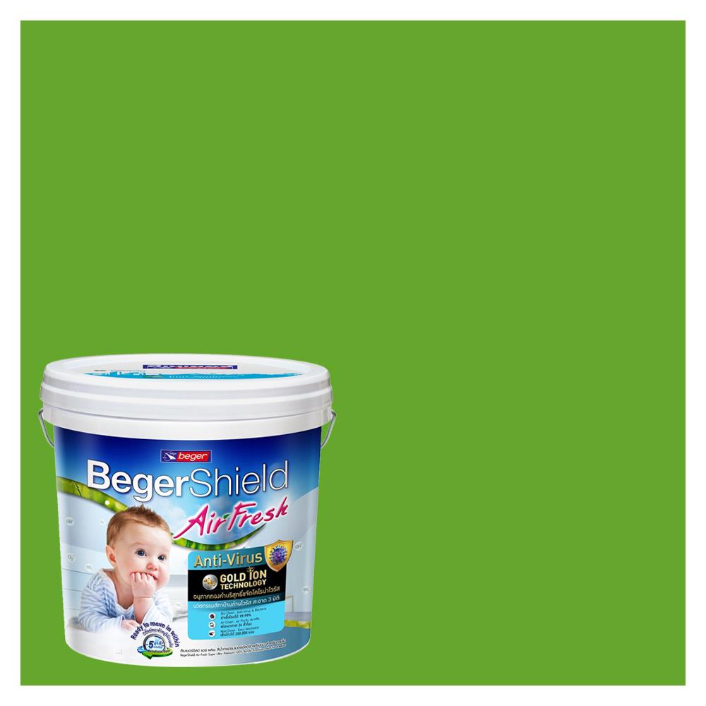 สีน้ำทาภายใน BEGER AIRFRESH GOLD สี FRESH CUT GRASS #064-6 กึ่งเงา 9 ลิตร